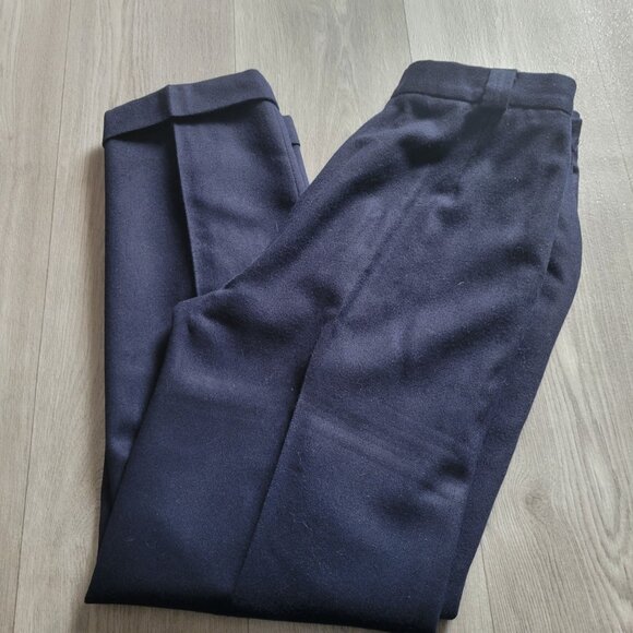 Jason Roberts Wool USA Made Navy Dress Pants tag Size 14 Actual size 8 - Picture 2 of 5